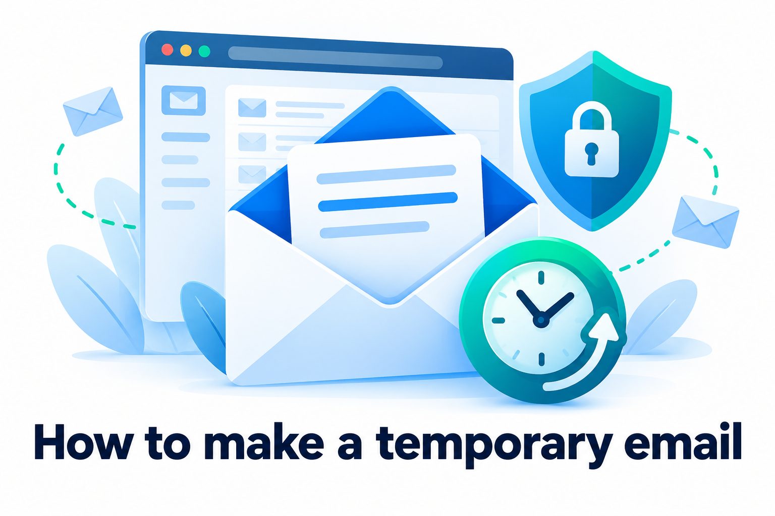 how-to-make-a-temporary-email-e2669 Illustration of a person creating a temporary email address online